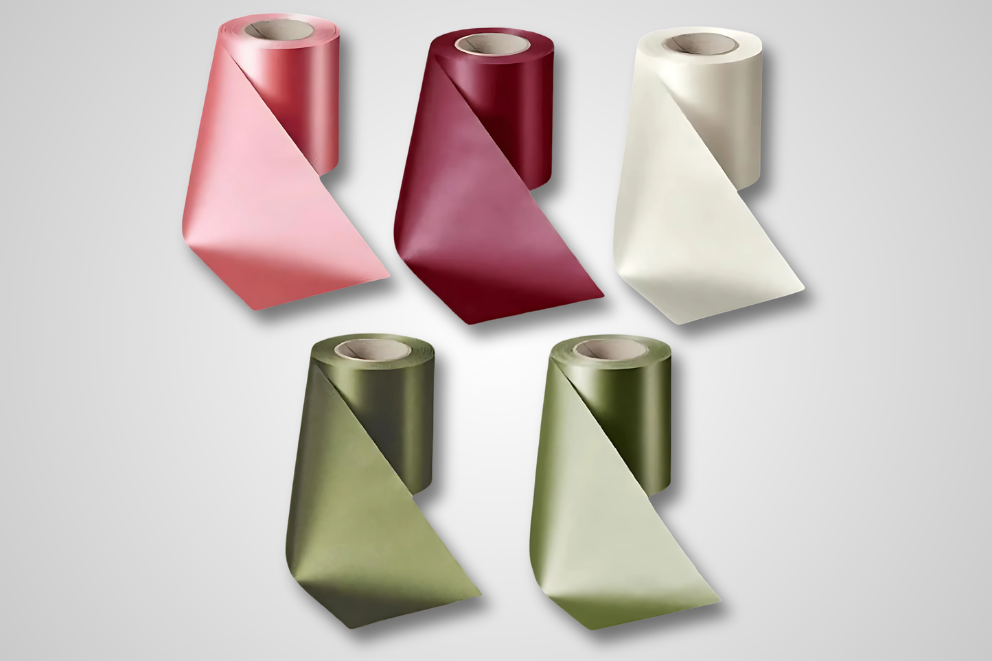 A photo of ECO Satin Bouquet Ribbon with Print from JM Band®. Purchase ribbon in Ivory here.