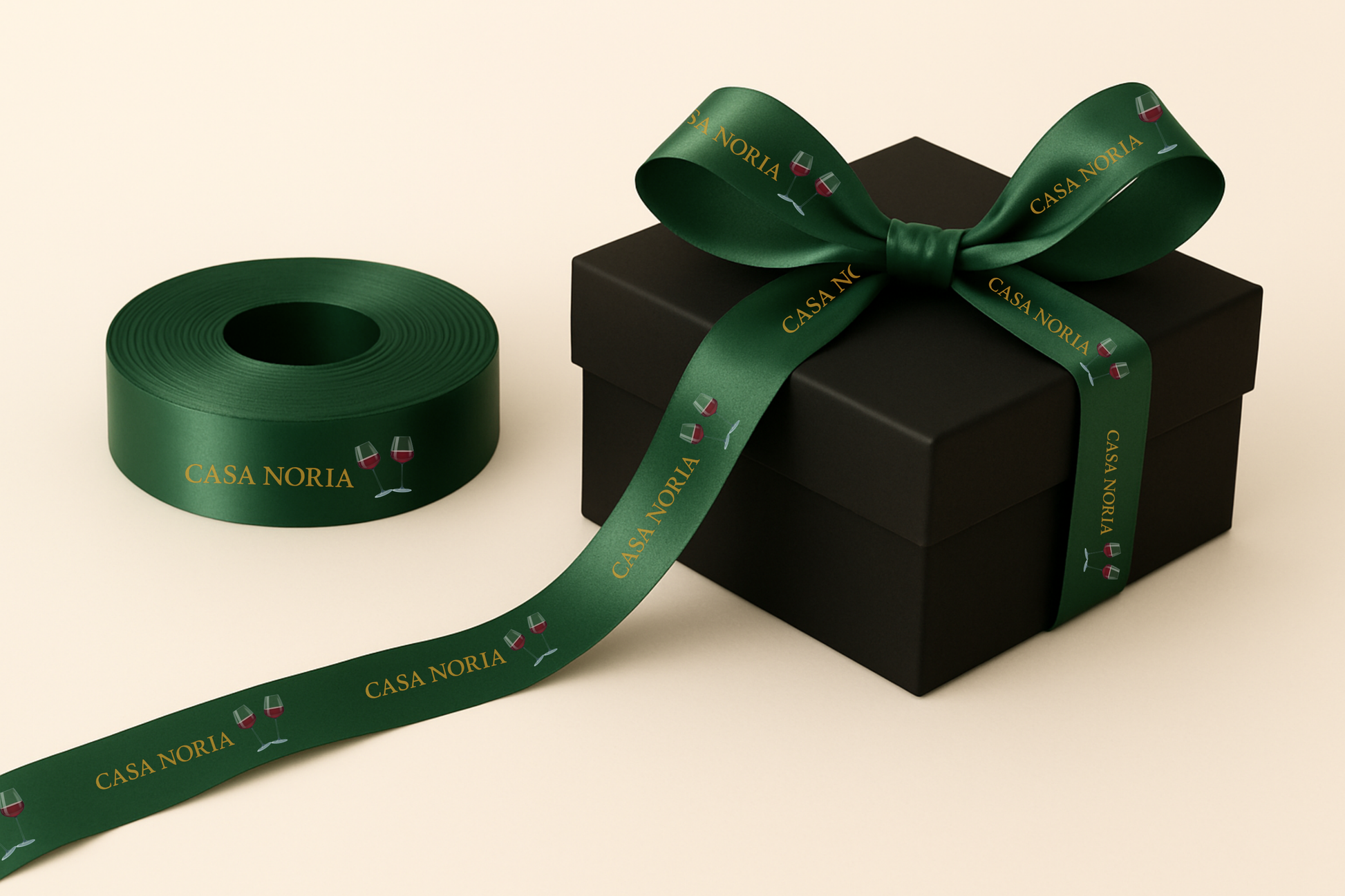 A photo of Fabric Gift Ribbon with Colour Print from JM Band®. Purchase ribbon in 10 mm here.