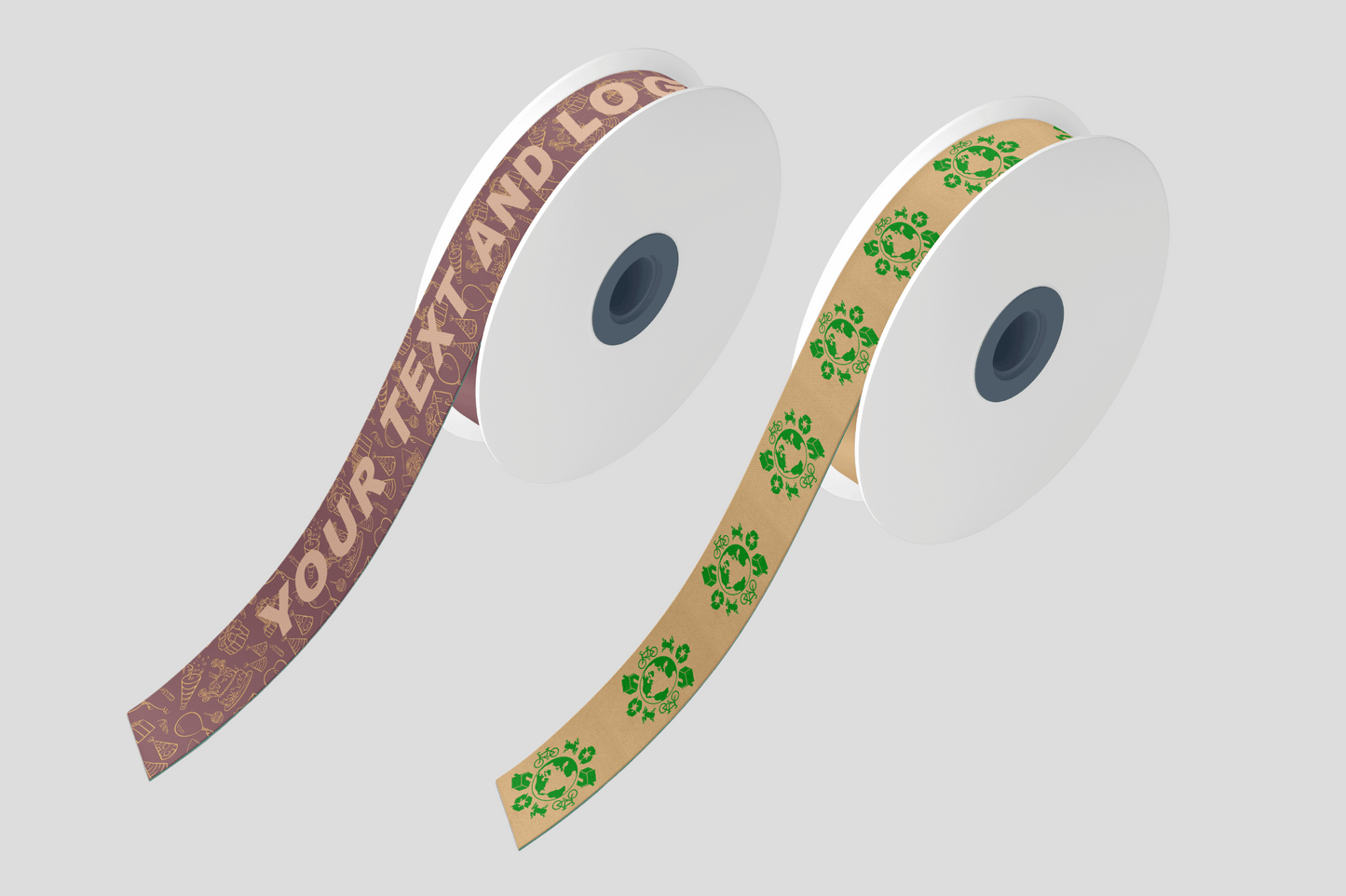 ECO PET Stoffgeschenkband mit farbigem Aufdruck JM Band®