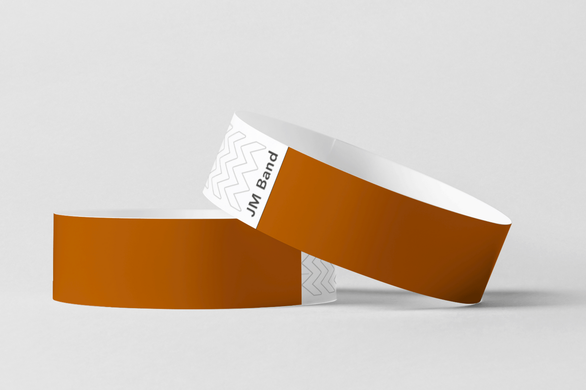 A photo of Paper wristband without print from JM Band®. Purchase Paper wristbands in Brown here.