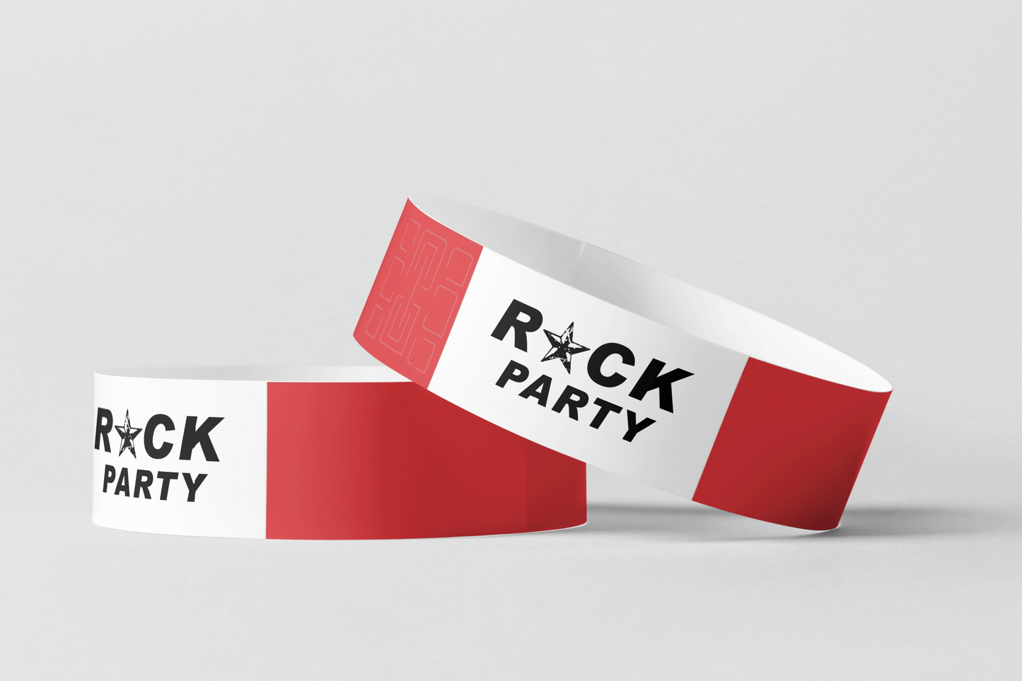 Vinyl Wristbands "H-Shape" with Print Vinyl Wristbands JM Band®