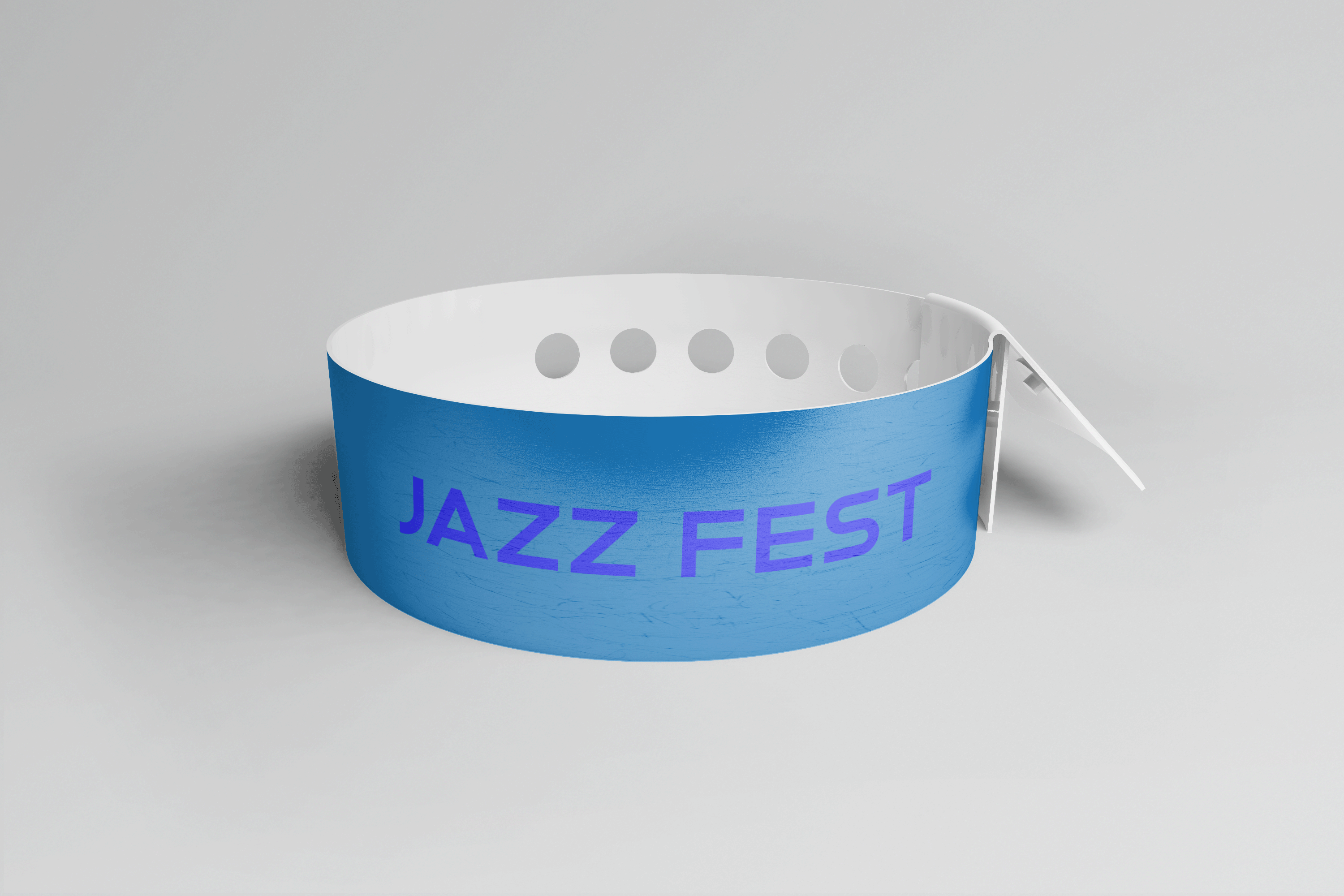 Printed Vinyl Wristbands - L Shape Vinyl Wristbands JM Band UK 1 Blue