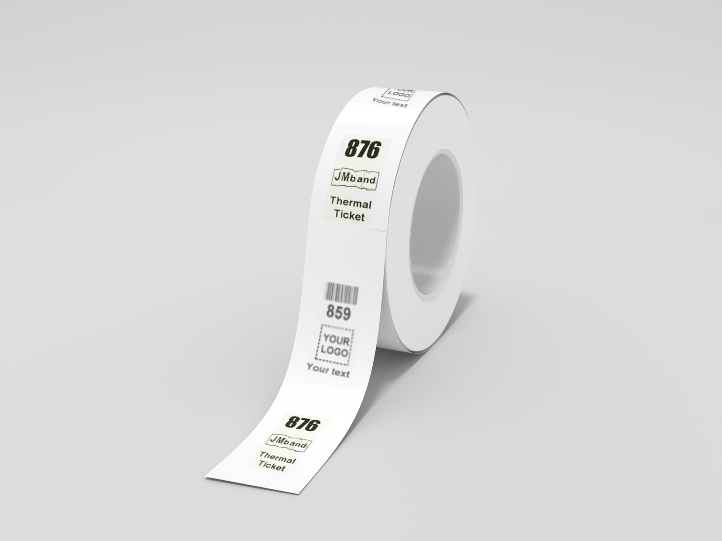 Z-Tickets with Print Tickets JM Band® 100 White