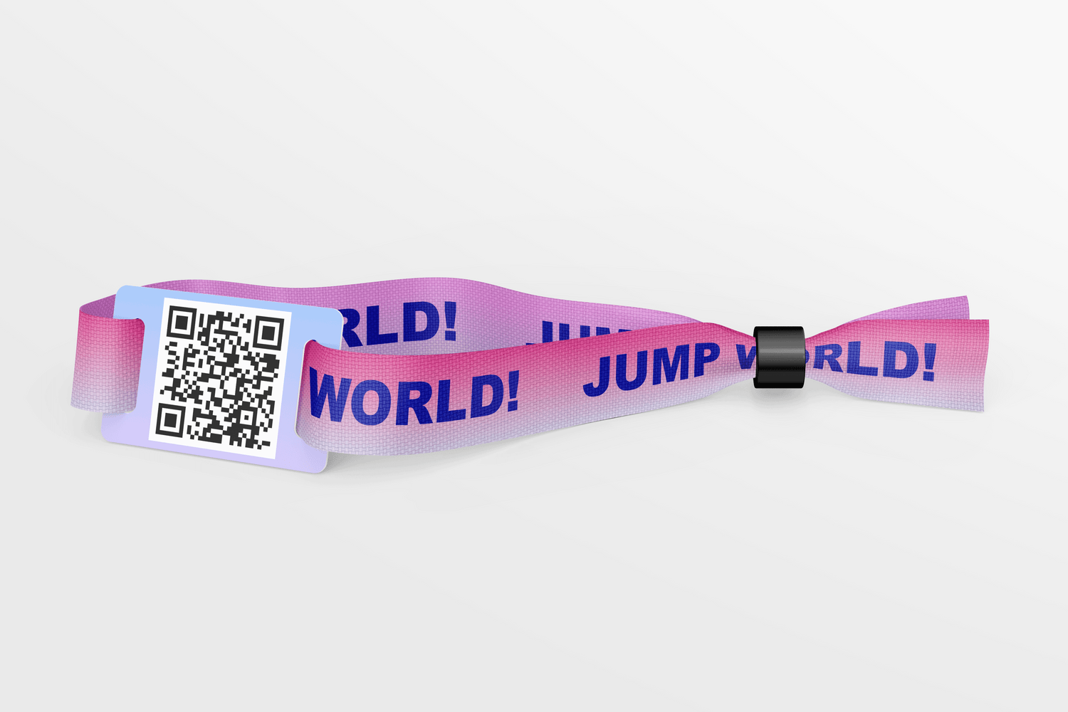 Fabric Wristbands with QR Code - Colour Print Fabric Wristbands JM Band UK