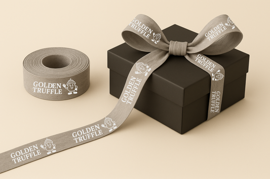 Bambus Stoff Geschenkband mit Druck