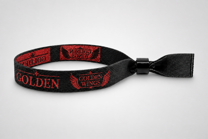 Gewebte Festivalarmbänder mit Metallicfaden