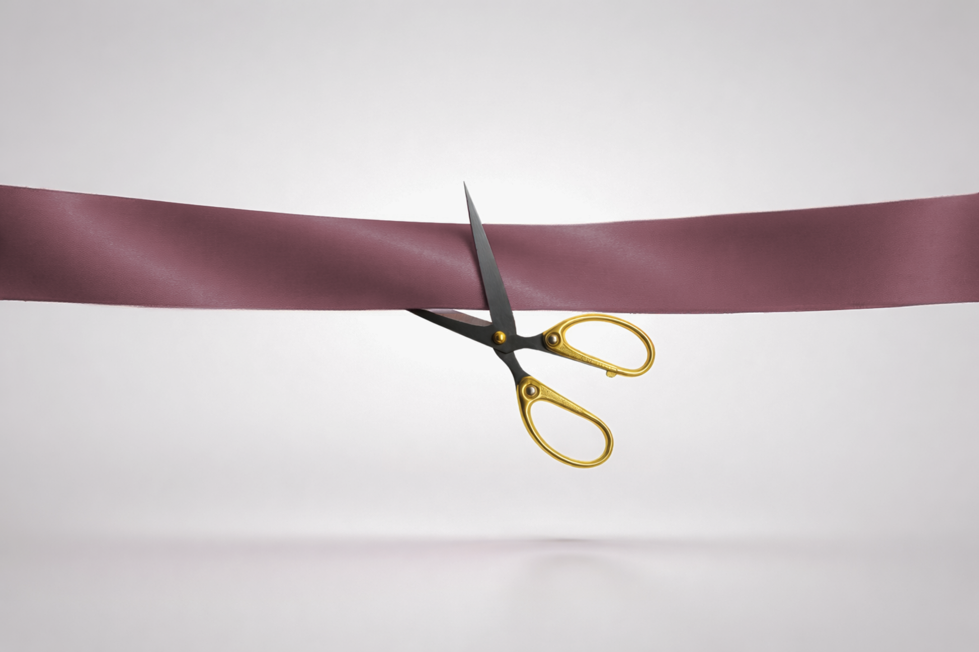 Bordeauxfarbenes ECO-Satin-Einweihungsband ohne Aufdruck von JM Band®.