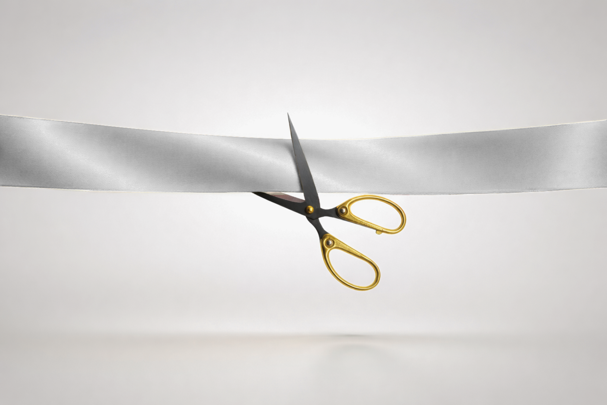Graues ECO-Satin-Einweihungsband ohne Aufdruck von JM Band®.