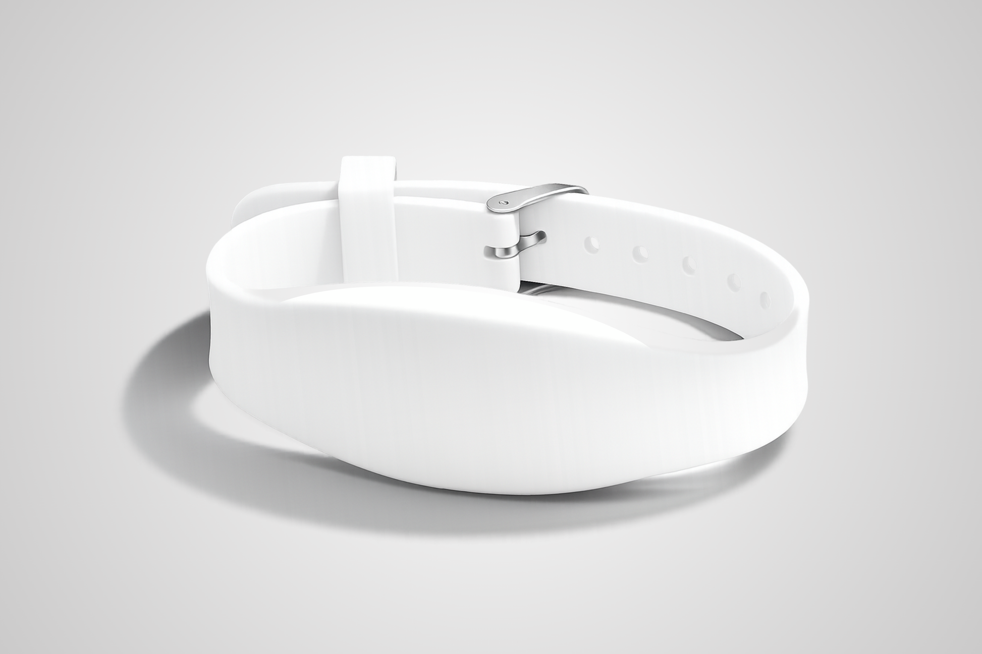 Weißes NFC-Silikonarmband Modell JM11 von JM Band®.