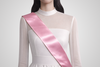 Rosa, umweltfreundliche Satinschärpe ohne Aufdruck von JM Band®.