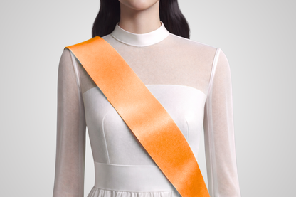 Orangefarbenes Bestellband ohne Aufdruck von JM Band®.
