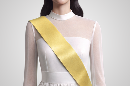 Goldfarbenes Bestellband ohne Aufdruck von JM Band®.
