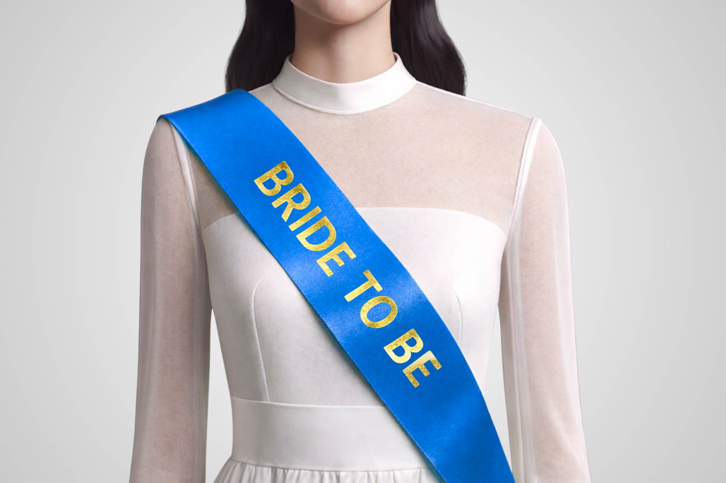 Blaues, individuell bedrucktes Bestellband mit Gestaltungsmöglichkeiten von JM Band®.