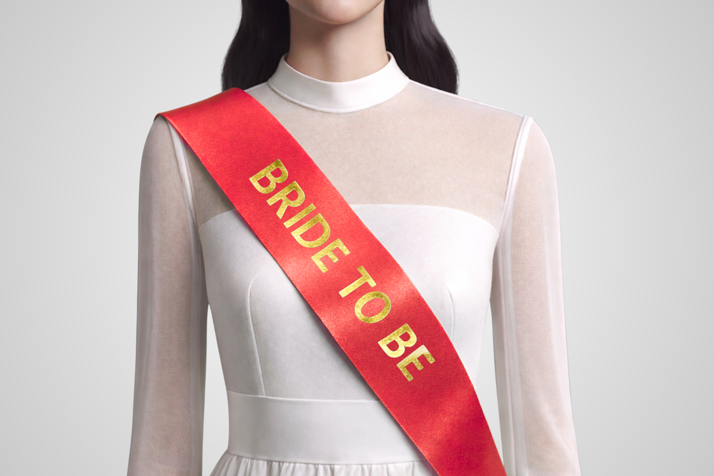 Rotes Bestellband mit individuellem Aufdruck von JM Band®.