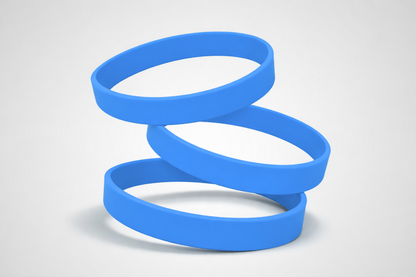 Blaue, schlichte Silikonarmbänder. Silikonarmbänder ohne Aufdruck bei JM Band® kaufen.