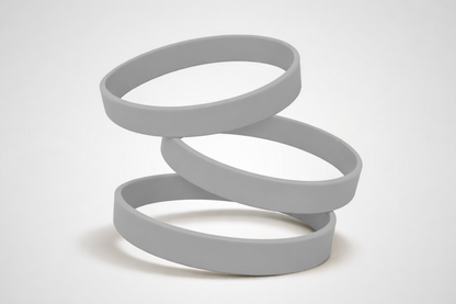 Graue, schlichte Silikonarmbänder. Silikonarmbänder ohne Aufdruck bei JM Band® kaufen.