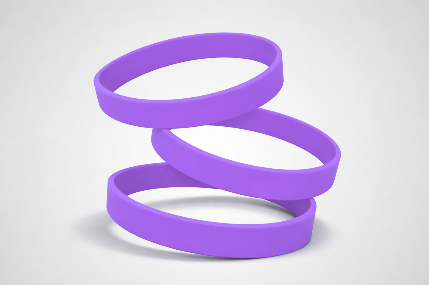 Lila Silikonarmbänder, einfarbig. Silikonarmbänder ohne Aufdruck bei JM Band® kaufen.