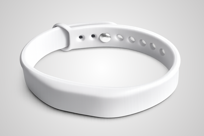 Weißes Silikonarmband mit NFC und verstellbarem Armband – JM Band®