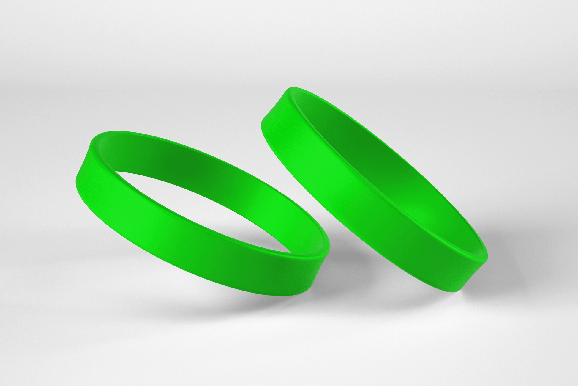 Plain Silicone Wristbands Silicone wristbands JM Band EU 1 Green 