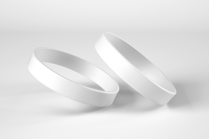 Plain Silicone Wristbands Silicone wristbands JM Band EU 1 White 