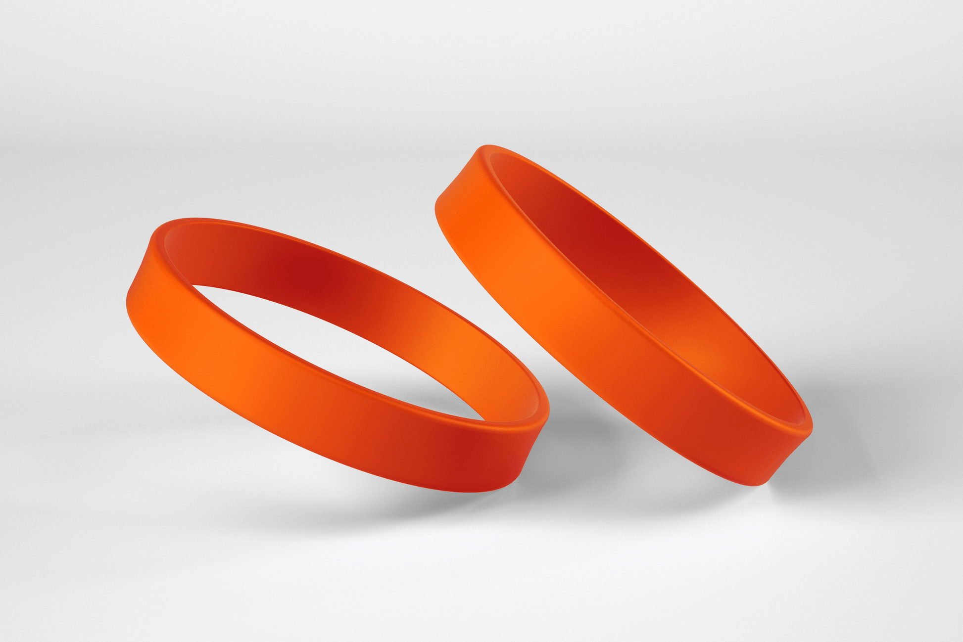 Plain Silicone Wristbands Silicone wristbands JM Band EU 1 Orange 